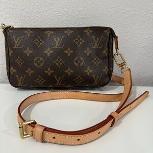 Louis Vuitton Pouchette with Cross Body Strap